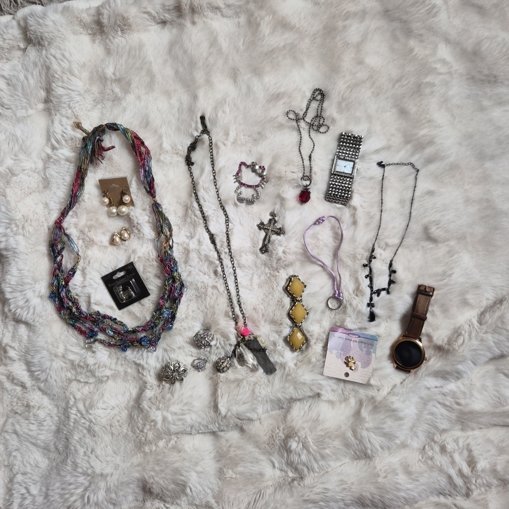 Jewelry Bundle Lot Vintage Modern Rings Bracelets Watches Necklaces West Highlan